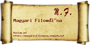 Magyari Filoména névjegykártya